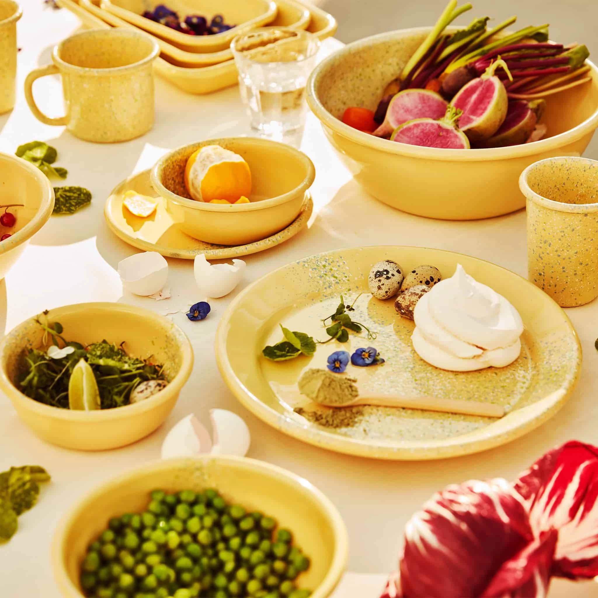 Kapka Splatter Fest Émail Assiette Latérale Jaune 16cm Émail - Kapka 4 Kapka Splatter Fest Émail Assiette Latérale Jaune 16cm Émail - Kapka – Image 2