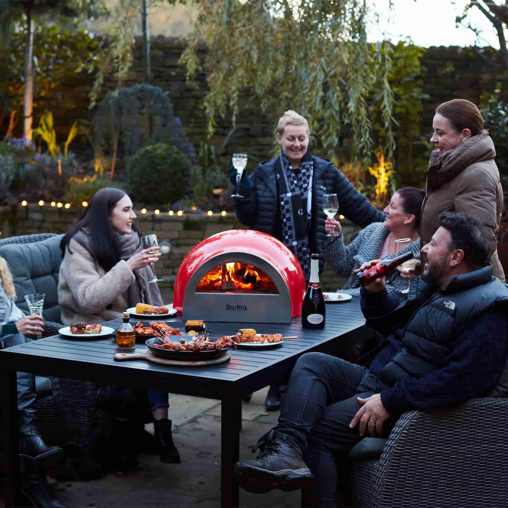 DeliVita Wood Fired Pizza Oven Chilly Red 8 DeliVita Wood Fired Pizza Oven Chilly Red – Image 6