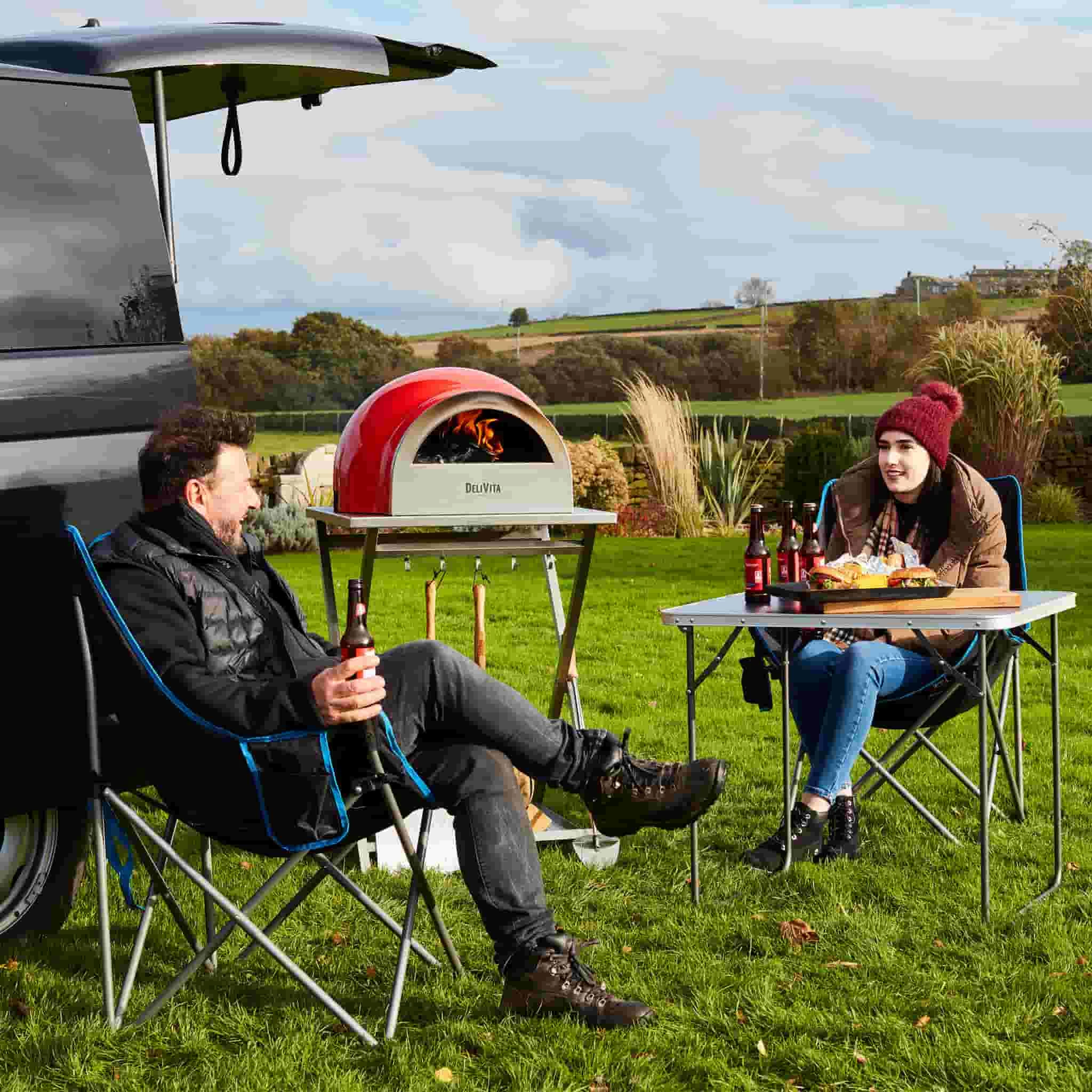 DeliVita Wood Fired Pizza Oven Chilly Red 7 DeliVita Wood Fired Pizza Oven Chilly Red – Image 5