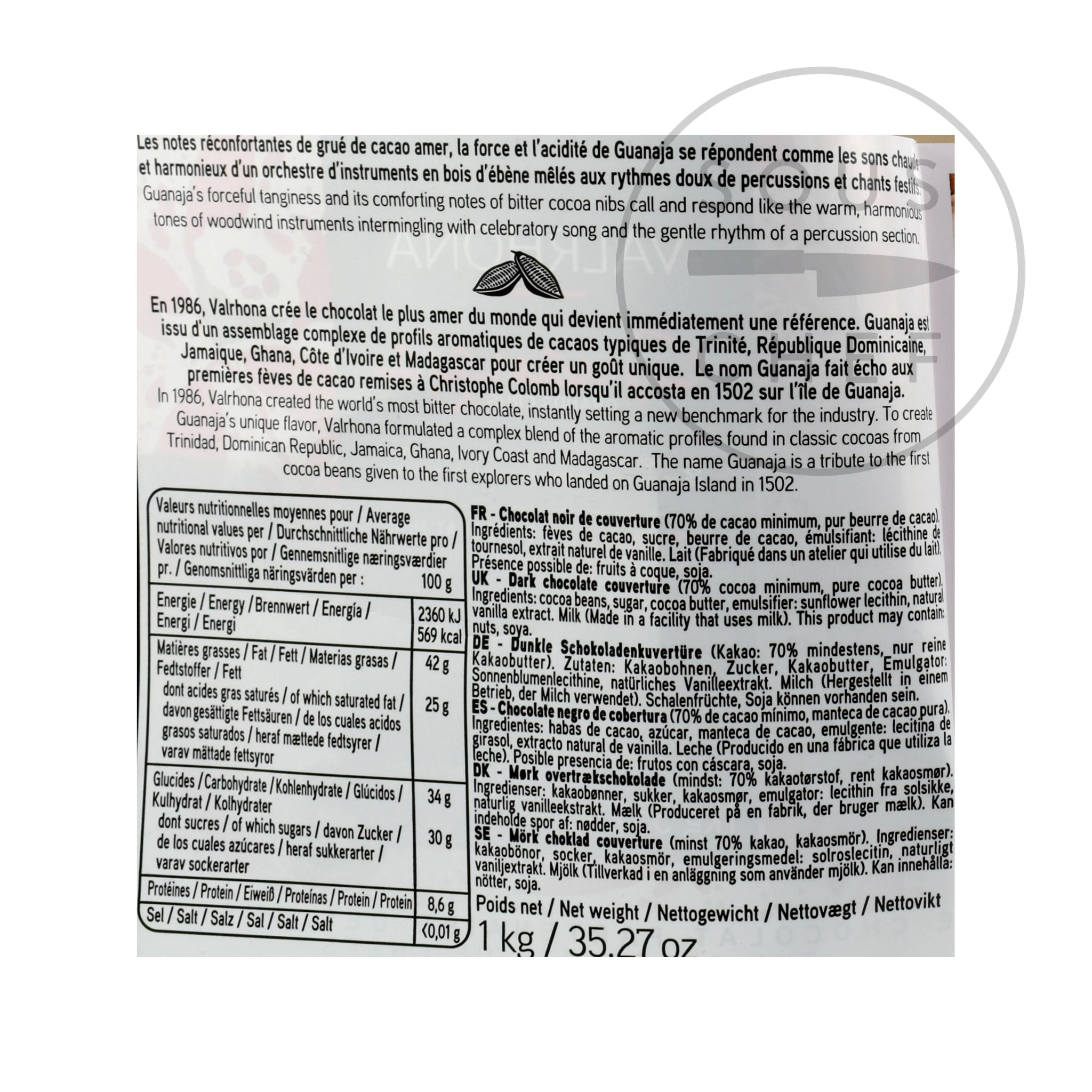 Valrhona Guanaja 70% Croustilles De Chocolat Noir 5 Valrhona Guanaja 70% Croustilles De Chocolat Noir – Image 3