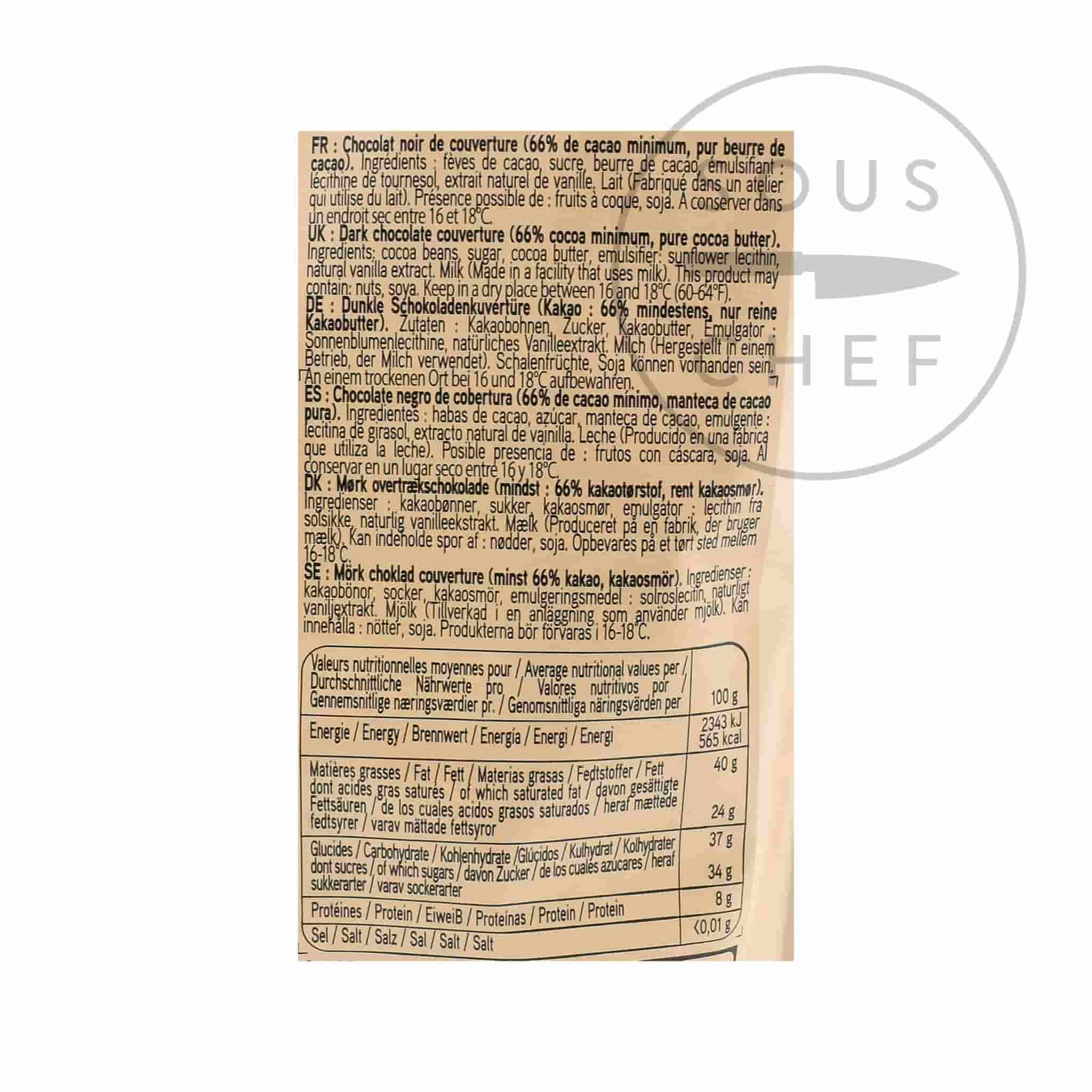 Valrhona Caraibe 66% Chocolat Noir Chips Cuisine Chocolat 7 Valrhona Caraibe 66% Chocolat Noir Chips Cuisine Chocolat – Image 5