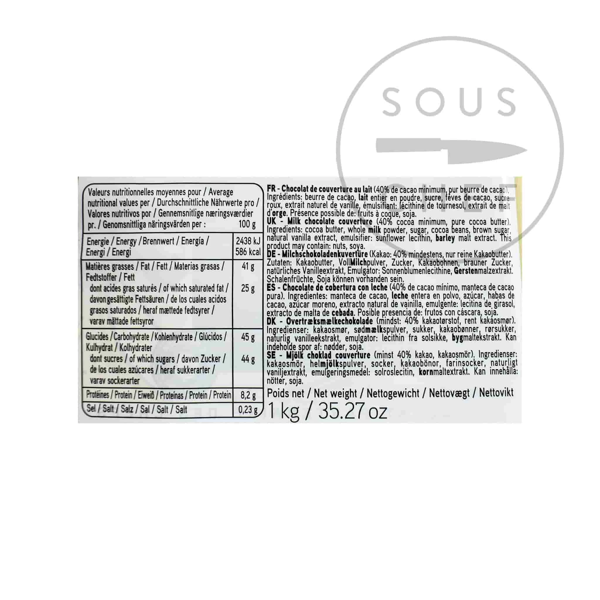 Valrhona Jivara 40% Croustilles De Chocolat Au Lait 5 Valrhona Jivara 40% Croustilles De Chocolat Au Lait – Image 3