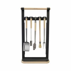 Andree Jardin Andrée Jardin Bois De Hêtre BBQ Utensiles + Ensemble De Rack Magnétique