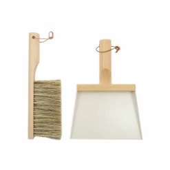 Andree Jardin Andrée Jardin Fibre Naturelle & Brosse à Main En Hêtre & Dustpan - Blanc