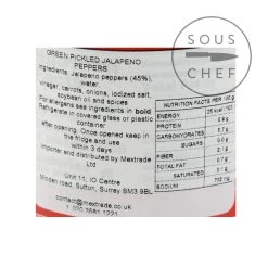 La Costena Vert Entier Jalapeno Peppers 199g 7 La Costena Vert Entier Jalapeno Peppers 199g -Sous Chef Boutique AM0007 LaCostenaWholeGreenJalapenoPeppers199g nutrition