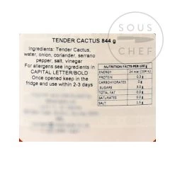 La Costena Cactus 825g Ingredients 7 La Costena Cactus 825g Ingredients -Sous Chef Boutique AM0011 Cactus 1