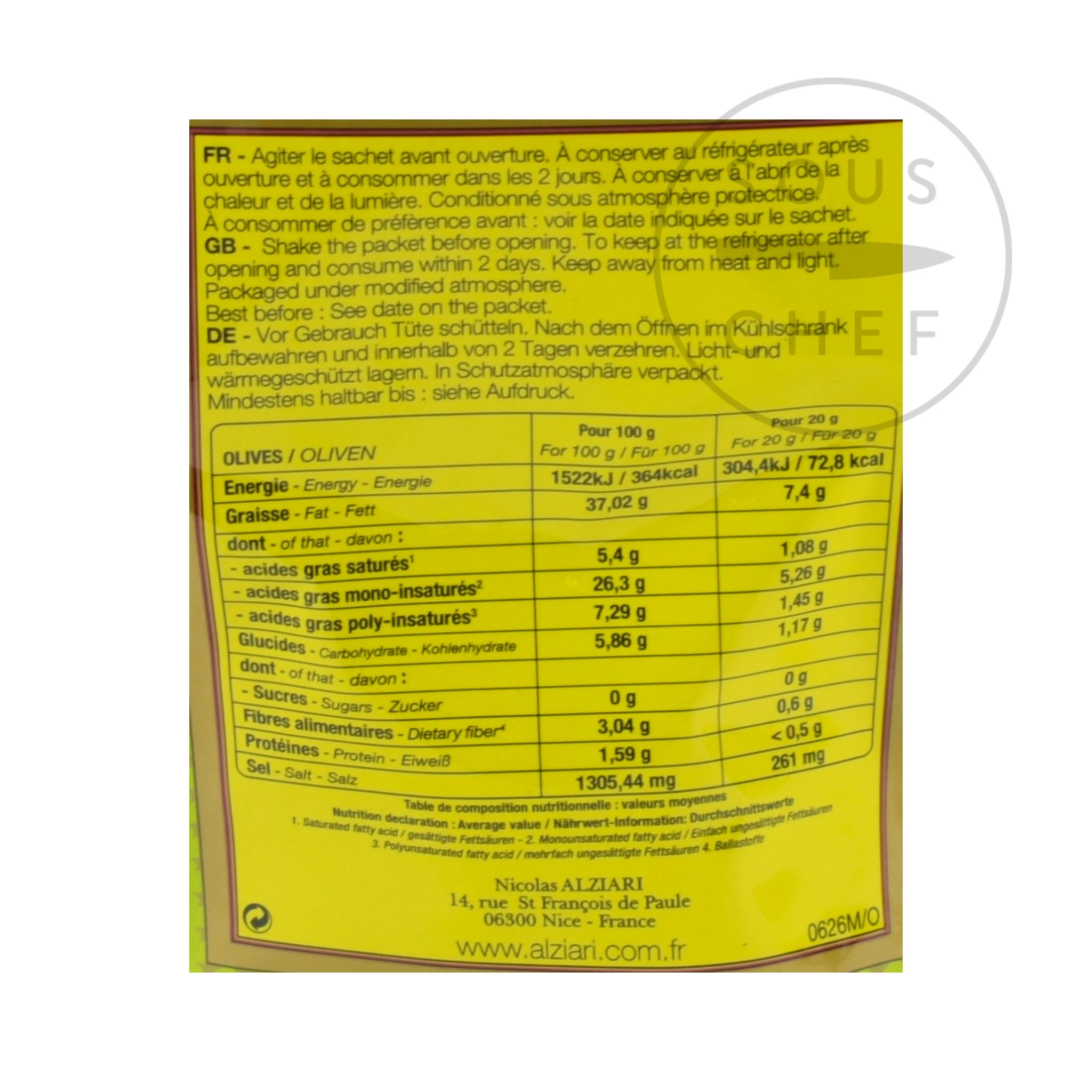 Nicolas Alziari Savoureux Snacks & Crackers Olives Alziari Aux Herbes De Provence 60g 4 Nicolas Alziari Savoureux Snacks & Crackers Olives Alziari Aux Herbes De Provence 60g – Image 2