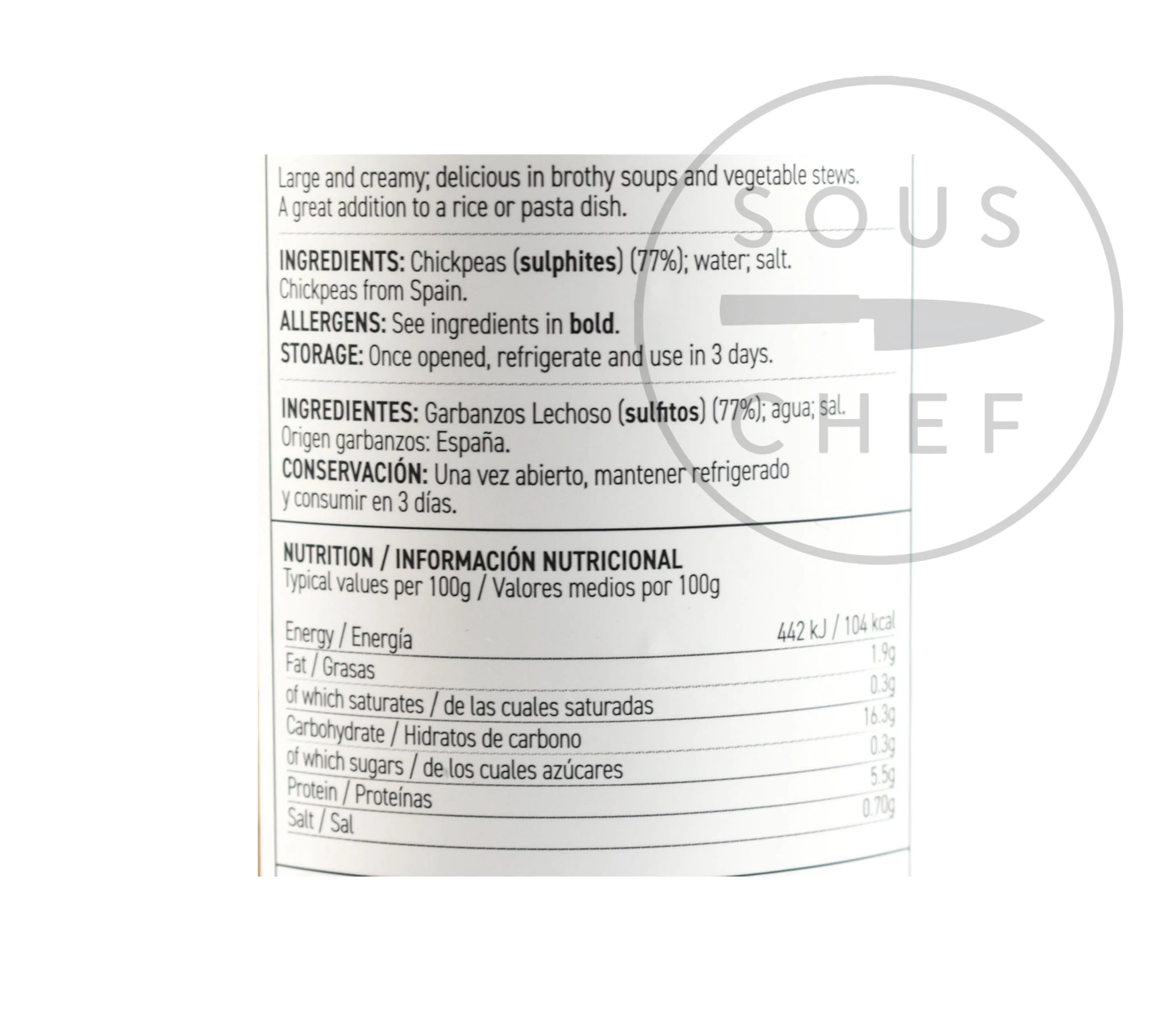 Perello Lechoso Grand Pois Chiches 700g 4 Perello Lechoso Grand Pois Chiches 700g – Image 2