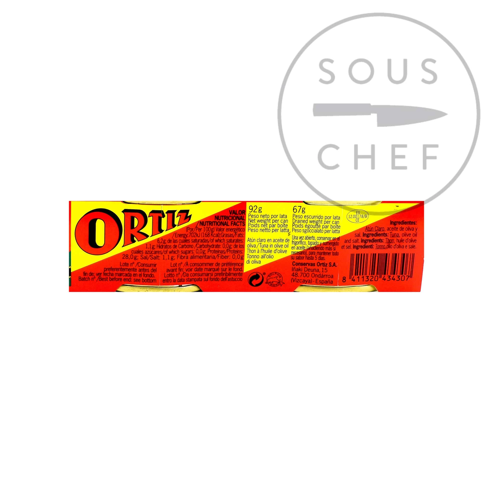 Ortiz Yellowfin Tuna In Olive Oil 3 X 92g Multi Pack Ingredients 5 Ortiz Yellowfin Tuna In Olive Oil 3 X 92g Multi Pack Ingredients – Image 3