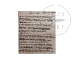 Booja Booja Hazelnut Crunch Truffles 92g Ingredients -Sous Chef Boutique BJ0004 BoojaBoojaHazelnutCrunchTruffles92gnutrition