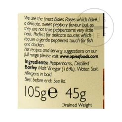 Opies Ingredients Pink Peppercorns With Malt Vinegar 105g 11 Opies Ingredients Pink Peppercorns With Malt Vinegar 105g -Sous Chef Boutique BO0197 PinkPeppercornsinBrine 1