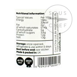 Cool Chile Co Tomatillo Salsa 260g Ingredients 7 Cool Chile Co Tomatillo Salsa 260g Ingredients -Sous Chef Boutique CC0030 CoolChileCoTomatilloSalsa260g NUT