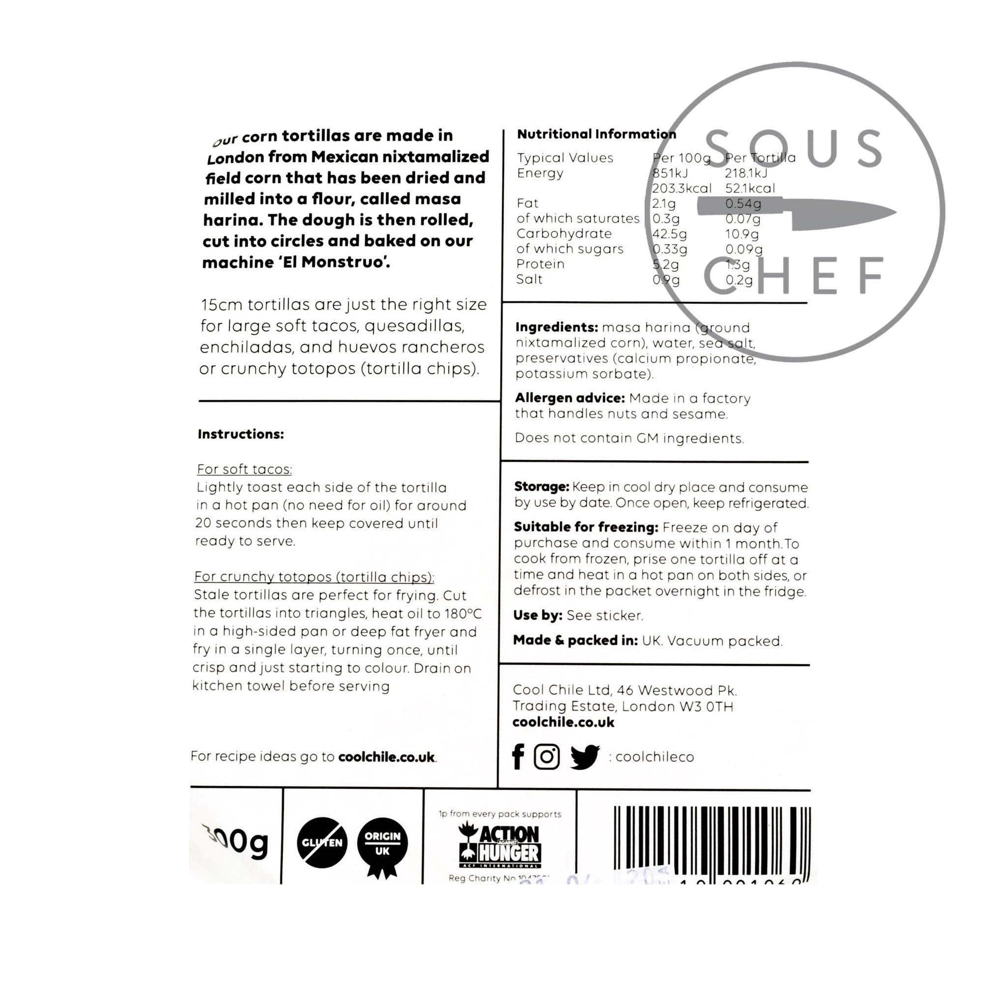 Farine, Graines & Amp; Graines Cool Chile Co Tortillas De Maïs Blanc 4 Farine, Graines & Amp; Graines Cool Chile Co Tortillas De Maïs Blanc – Image 2