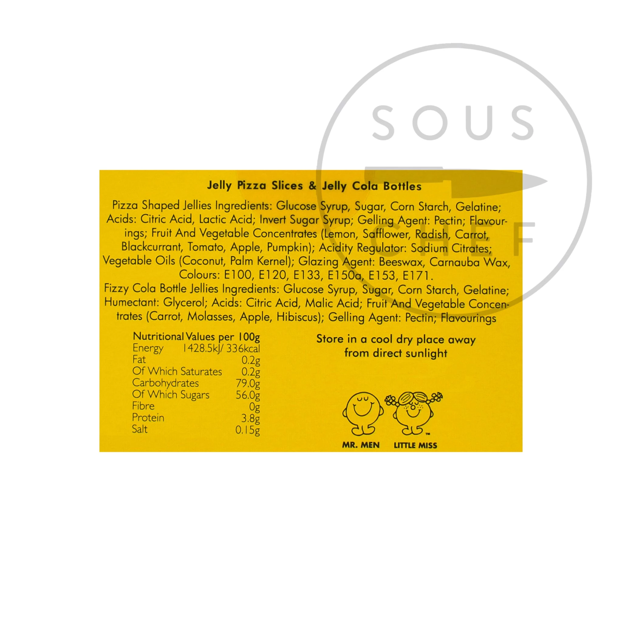 Mr Men And Little Miss Mr Greedy Jelly Pizza & Cola Bottles 100g 4 Mr Men And Little Miss Mr Greedy Jelly Pizza & Cola Bottles 100g – Image 2