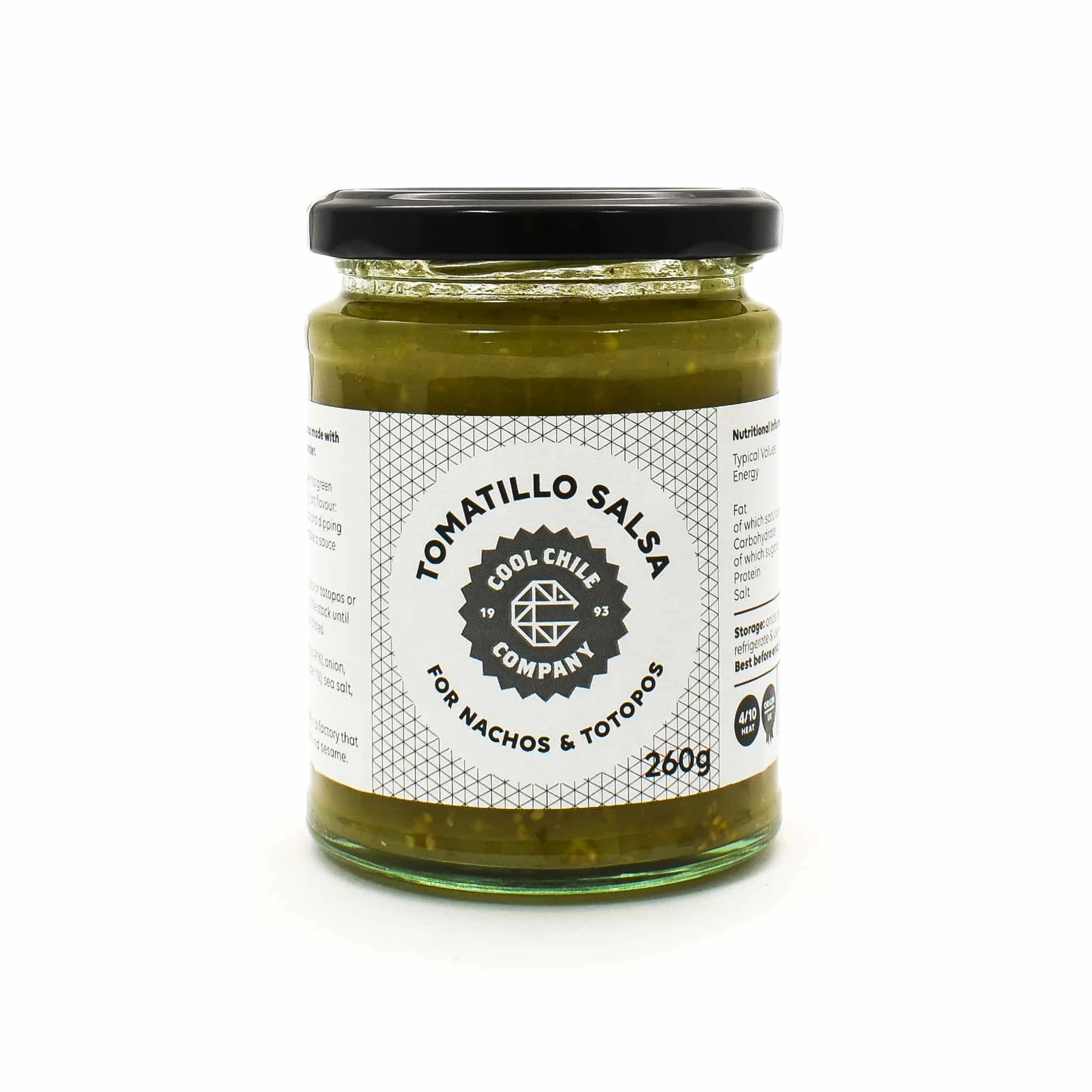 Cool Chile Co Tomatillo Salsa 260g Ingredients 3 Cool Chile Co Tomatillo Salsa 260g Ingredients