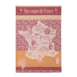 Serviette à Thé Française Coucke - Vins Rouges De France