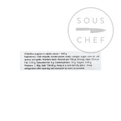 Poivrons De Chipotle Carey En Sauce Adobo 340g 7 Poivrons De Chipotle Carey En Sauce Adobo 340g -Sous Chef Boutique CV0011 CareyChipotlePeppersinAdobo Nutrition2