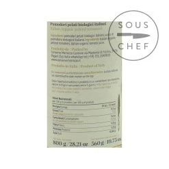 Casa Marrazzo Tomates Biologiques Pelées 800g Tomates Teintées & Veg 7 Casa Marrazzo Tomates Biologiques Pelées 800g Tomates Teintées & Veg -Sous Chef Boutique CZ0002 CasaMarrazzoPeeledOrganicTomatoeswithBasil1kg nutrition 2