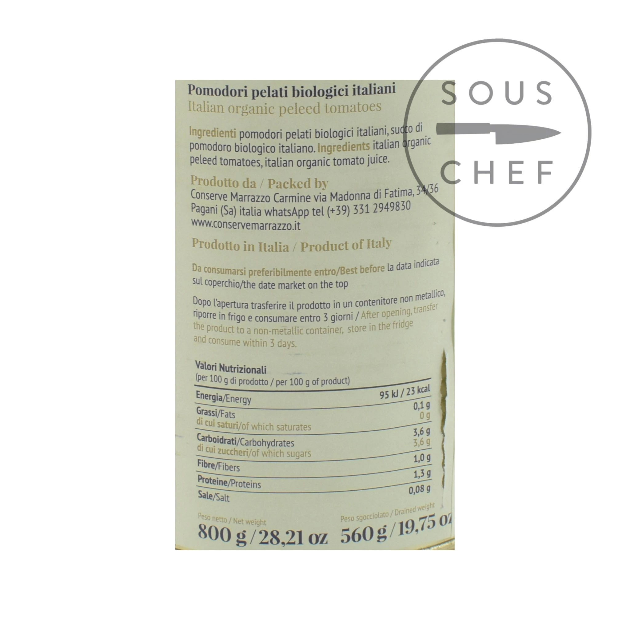Casa Marrazzo Tomates Biologiques Pelées 800g Tomates Teintées & Veg 5 Casa Marrazzo Tomates Biologiques Pelées 800g Tomates Teintées & Veg – Image 3