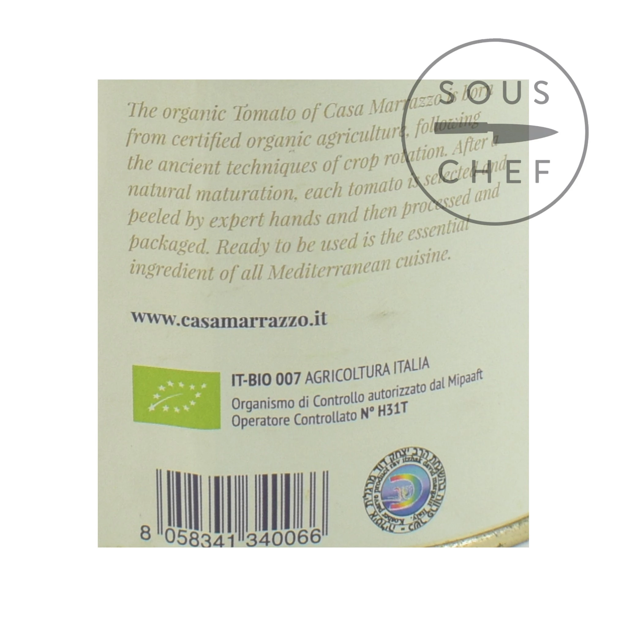 Casa Marrazzo Tomates Biologiques Pelées 800g Tomates Teintées & Veg 4 Casa Marrazzo Tomates Biologiques Pelées 800g Tomates Teintées & Veg – Image 2