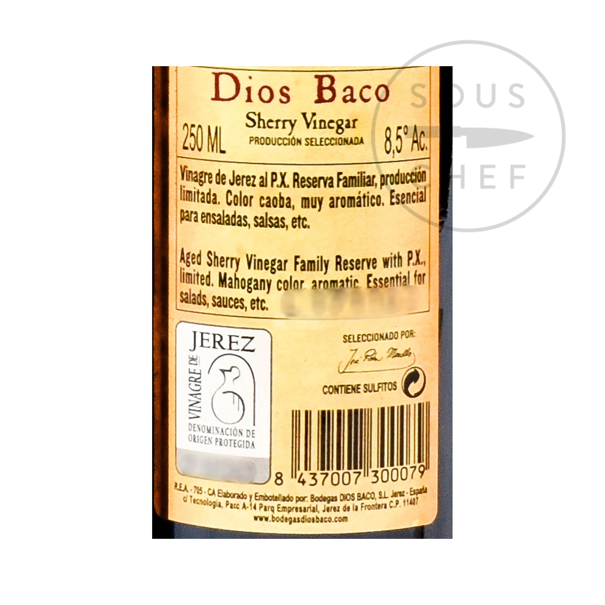 Dios Baco Sherry Vinegar With Pedro Ximenez 250ml 5 Dios Baco Sherry Vinegar With Pedro Ximenez 250ml – Image 3
