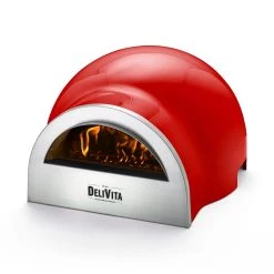 DeliVita Wood Fired Pizza Oven Chilly Red