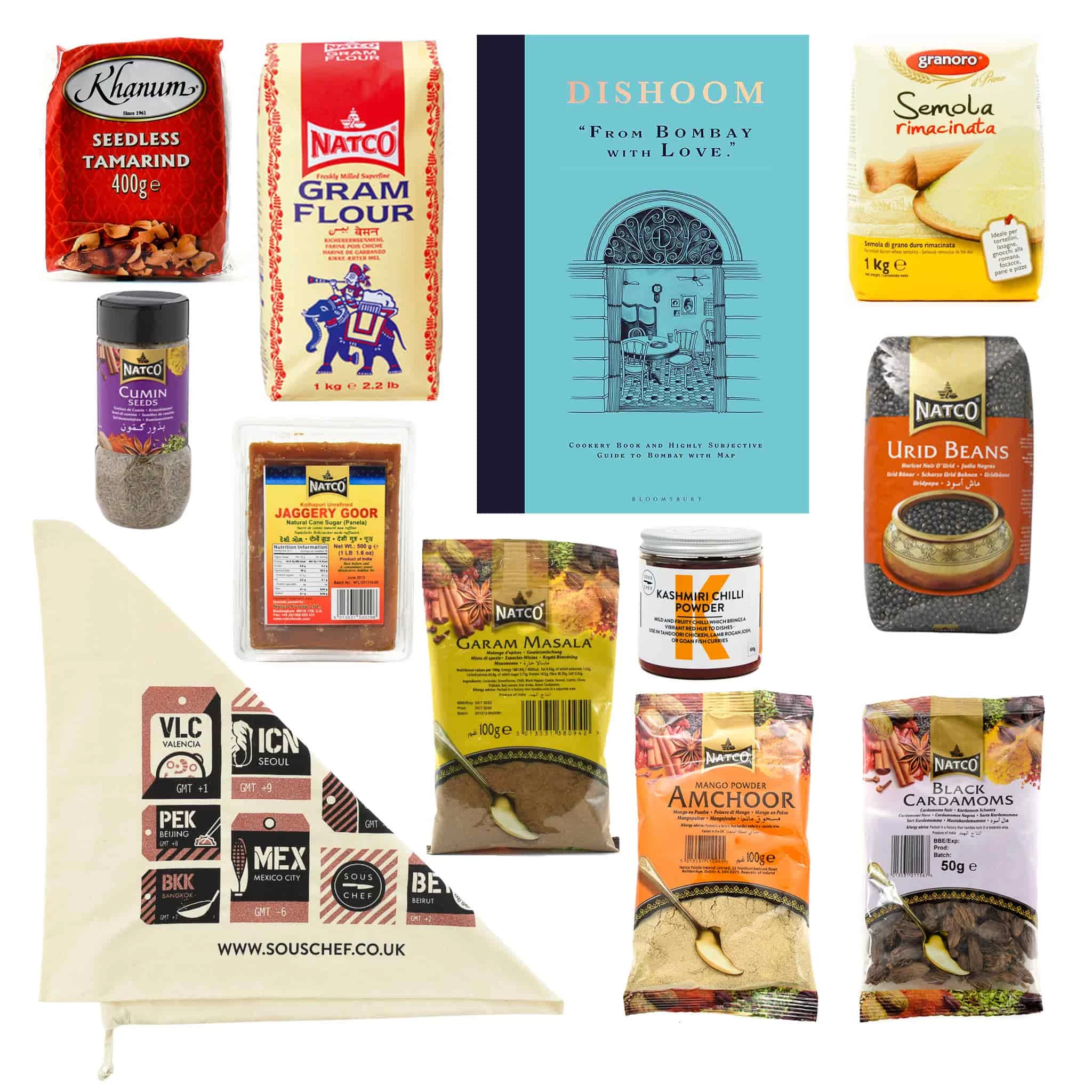Sous Chef Cookbook Sets Dishoom Cookbook & Ensemble D'ingrédients 2 Sous Chef Cookbook Sets Dishoom Cookbook & Ensemble D'ingrédients