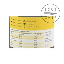 Essential Cuisine Chicken Glace 600g Ingredients -Sous Chef Boutique EC0010B EssentialCuisineChickenGlace600g nutrition 2