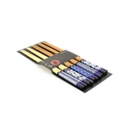 Kiji Stoneware & Ceramics Kiji Stoneware & Céramique Bleu & White Patterned Chopsticks - 5 Paires Articles De Table