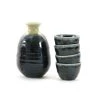 Kiji Stoneware & Ceramics Kiji Stoneware & Ceramics Blue Glaze Sake Set Tableware 1 Kiji Stoneware & Ceramics Kiji Stoneware & Ceramics Blue Glaze Sake Set Tableware -Sous Chef Boutique EM0037 DarkBlueSakeSet