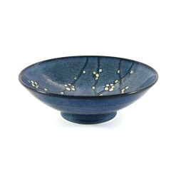 Kiji Stoneware & Ceramics Kiji Stoneware & Céramique Blue Sakura Shallow Bowl 24,5cm