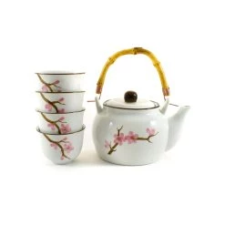Kiji Stoneware & Ceramics Kiji Stoneware & Ceramics Rose Sakura Tea Set 800ml