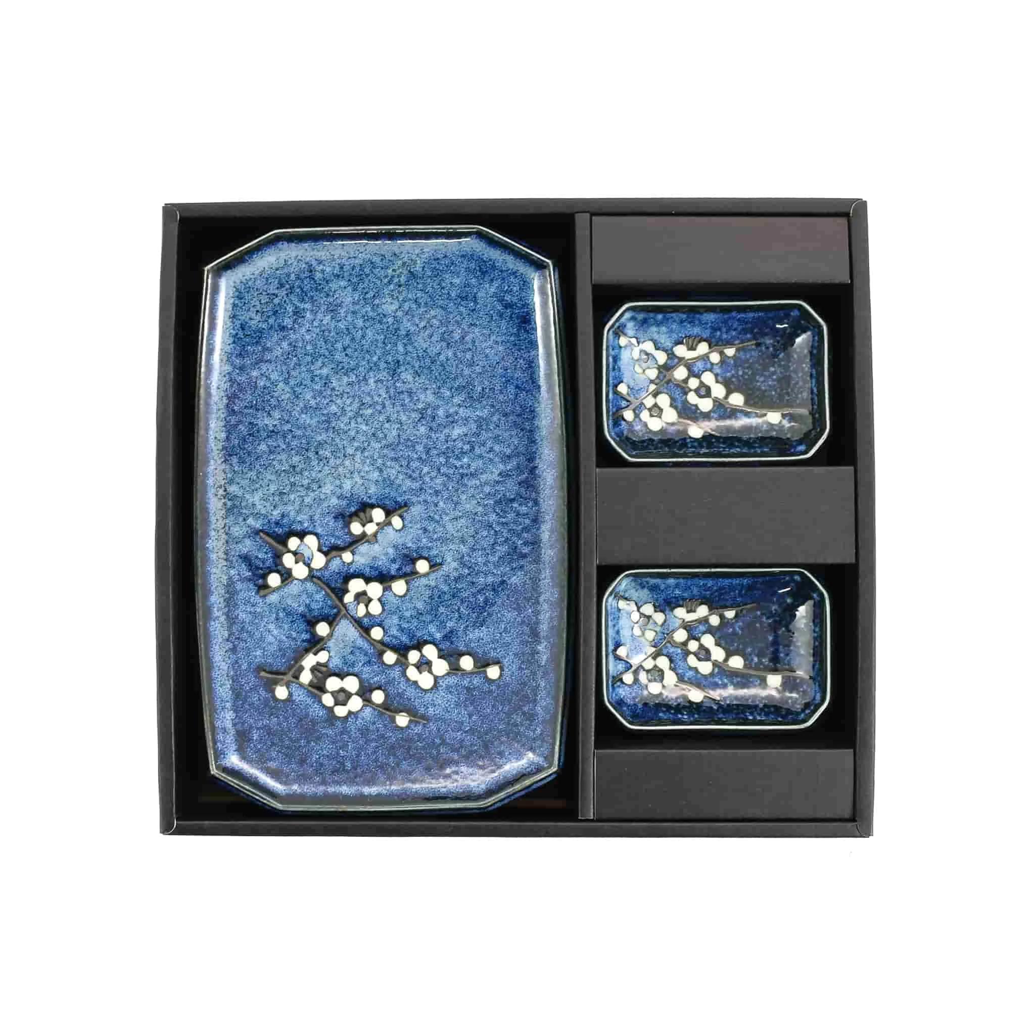 Kiji Stoneware & Ceramics Kiji Stoneware & Céramique Bleu Sakura Sushi Set De Service 5 Kiji Stoneware & Ceramics Kiji Stoneware & Céramique Bleu Sakura Sushi Set De Service – Image 3