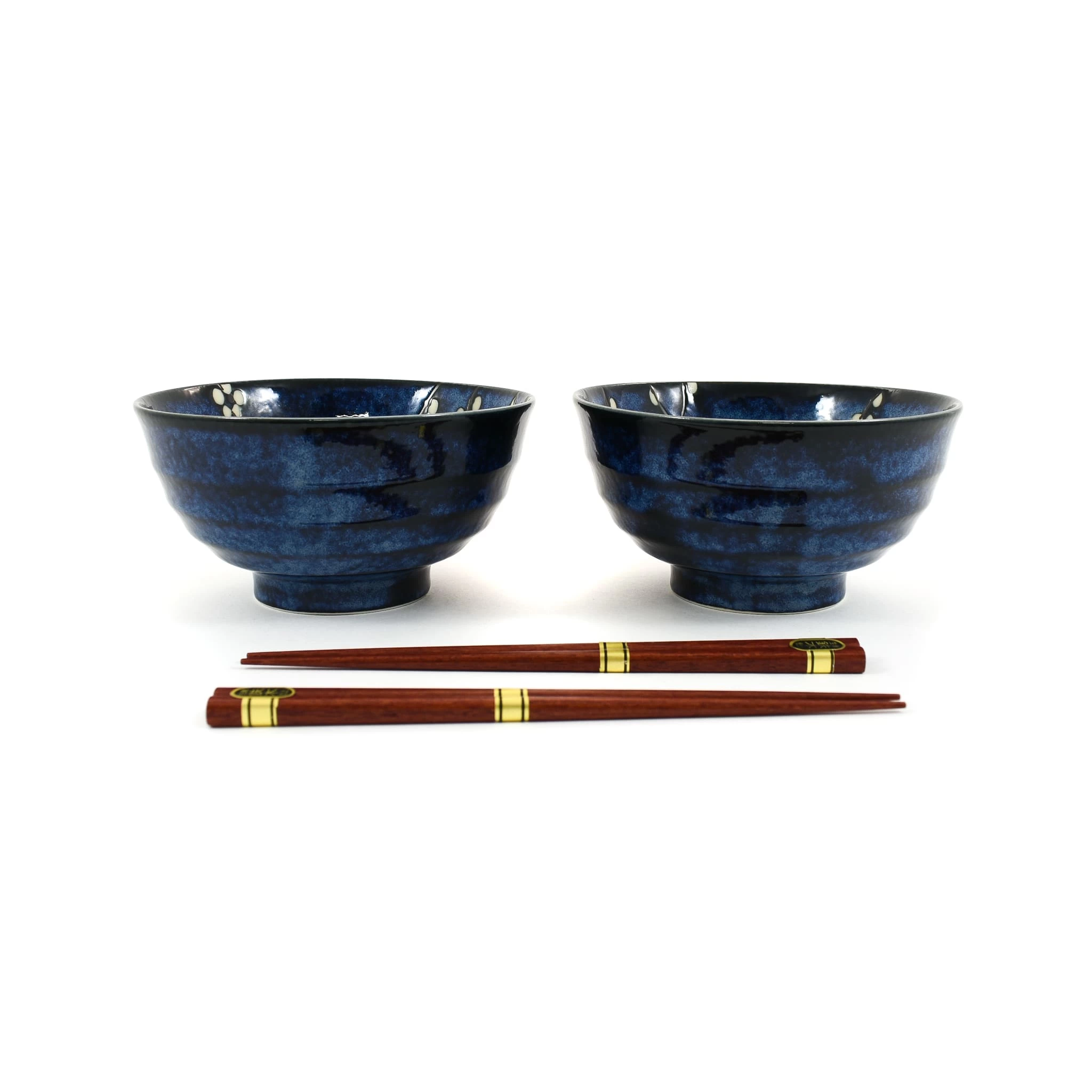 Kiji Stoneware & Ceramics Kiji Stoneware & Ceramics Blue Sakura Udon Bowl Set Tableware 5 Kiji Stoneware & Ceramics Kiji Stoneware & Ceramics Blue Sakura Udon Bowl Set Tableware – Image 3
