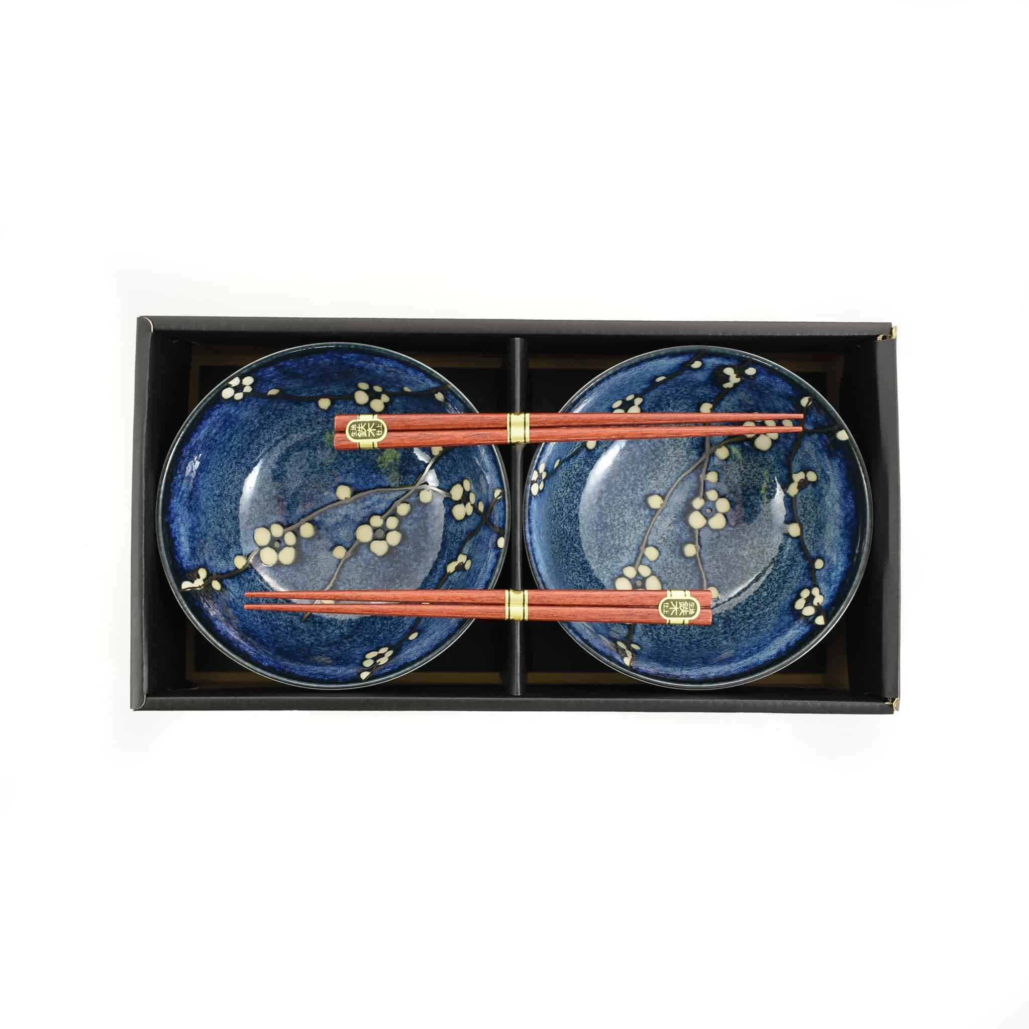 Kiji Stoneware & Ceramics Kiji Stoneware & Ceramics Blue Sakura Udon Bowl Set Tableware 6 Kiji Stoneware & Ceramics Kiji Stoneware & Ceramics Blue Sakura Udon Bowl Set Tableware – Image 4