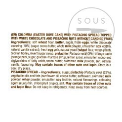 Snacks, Confiserie & Cake Fiasconaro Pistachio & Chocolat Blanc Colomba Boîte Cadeau 1kg 7 Snacks, Confiserie & Cake Fiasconaro Pistachio & Chocolat Blanc Colomba Boîte Cadeau 1kg -Sous Chef Boutique FI0019 FiasconaroPistachio WhiteChocolateColombaGiftBox1kg BoP