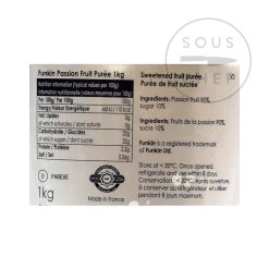 Funkin Passion Fruit Puree 1kg Boissons -Sous Chef Boutique FU0011 FunkinPassionFruitPuree 1
