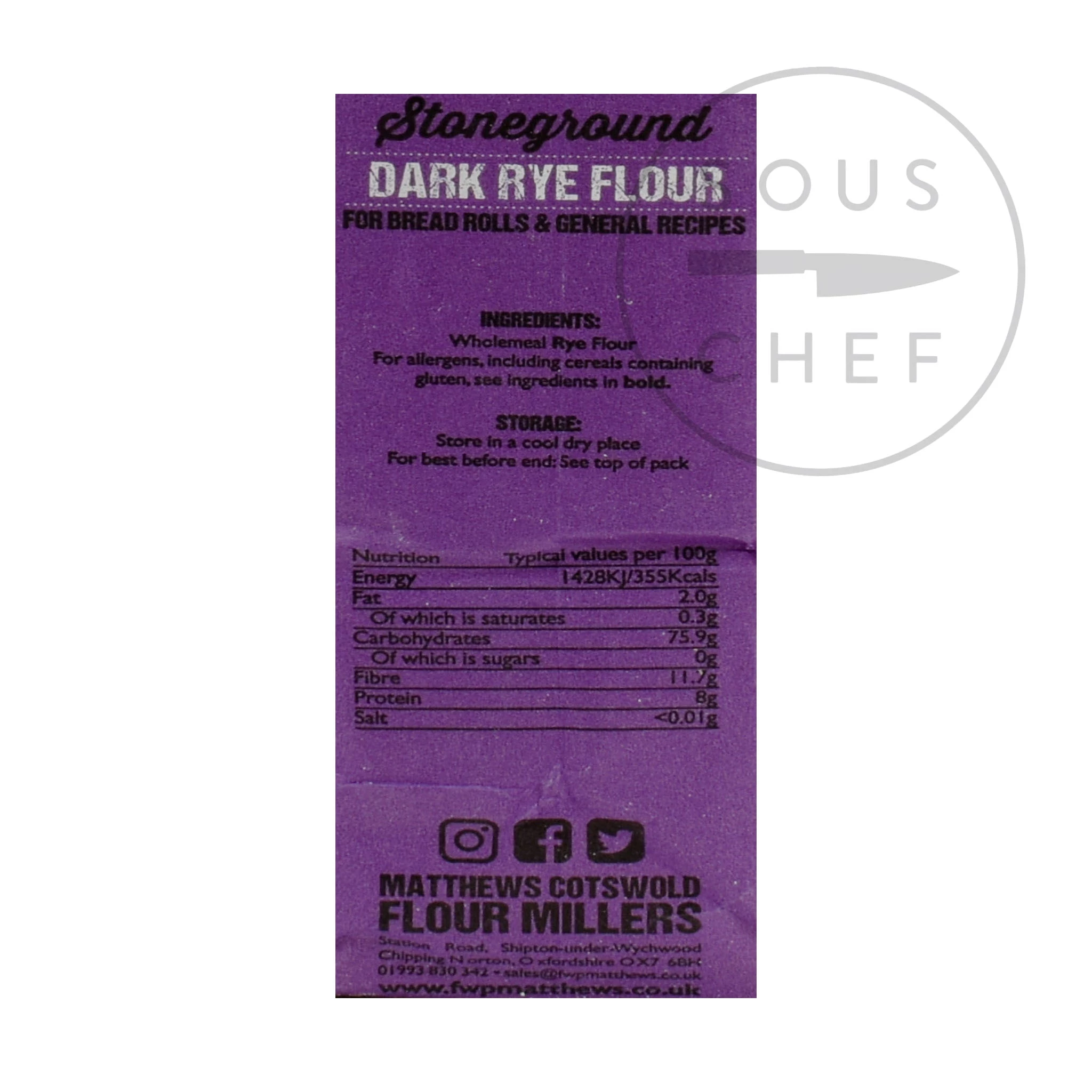 Matthews Cotswold Flour Matthews Cotswold Dark Rye Flour 5 X1,5kg 4 Matthews Cotswold Flour Matthews Cotswold Dark Rye Flour 5 X1,5kg – Image 2