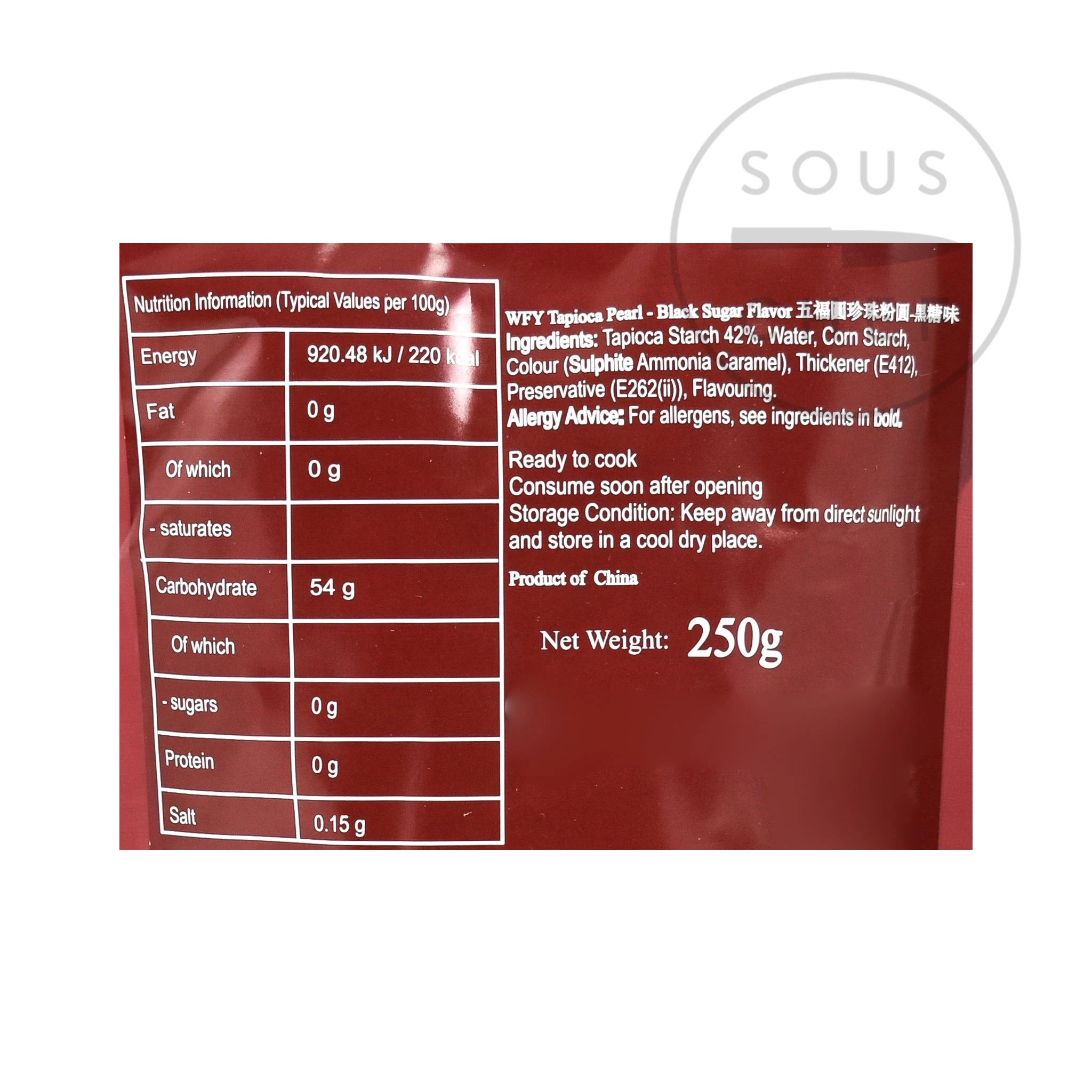 WuFuYuan Quick Cook Black Tapioca Pearls 250g 5 WuFuYuan Quick Cook Black Tapioca Pearls 250g – Image 3