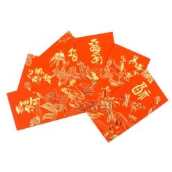 Chinese Tableware Vaisselle Chinoise Vaisselle Chinoise Enveloppes Rouges Du Nouvel An Chinois - 6 Pack