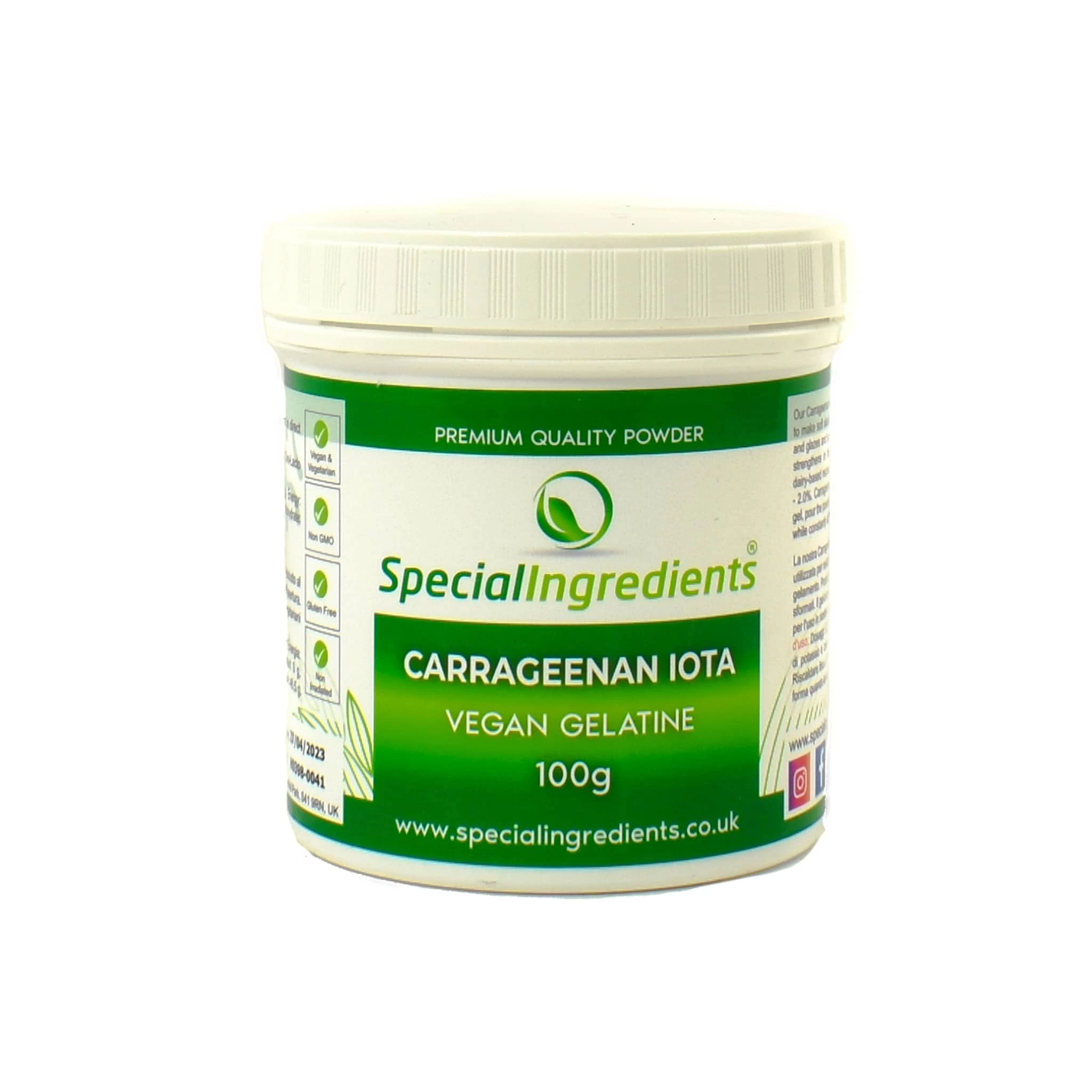 Special Ingredients Carrageenan Iota 100g Ingredients 3 Special Ingredients Carrageenan Iota 100g Ingredients