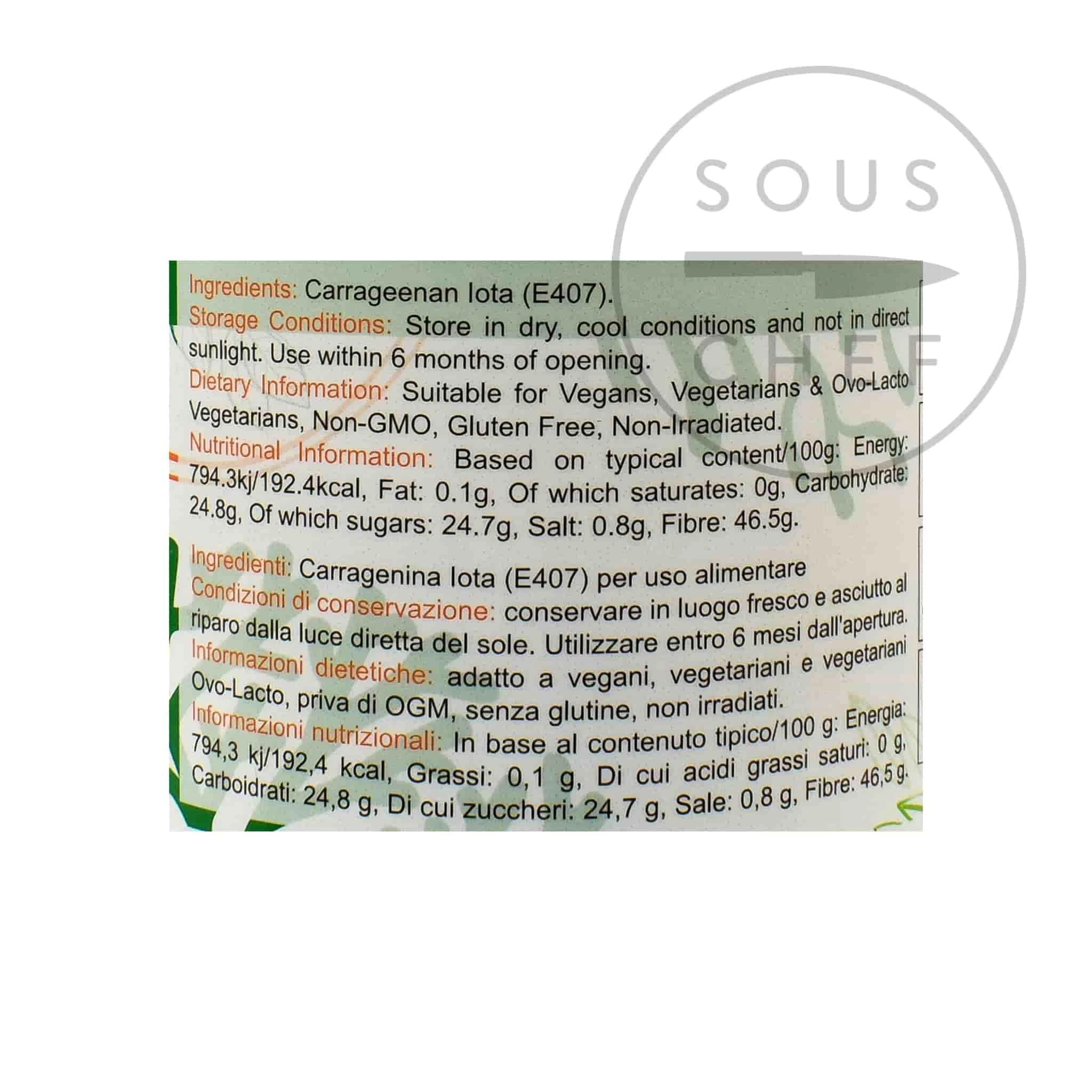 Special Ingredients Carrageenan Iota 100g Ingredients 4 Special Ingredients Carrageenan Iota 100g Ingredients – Image 2