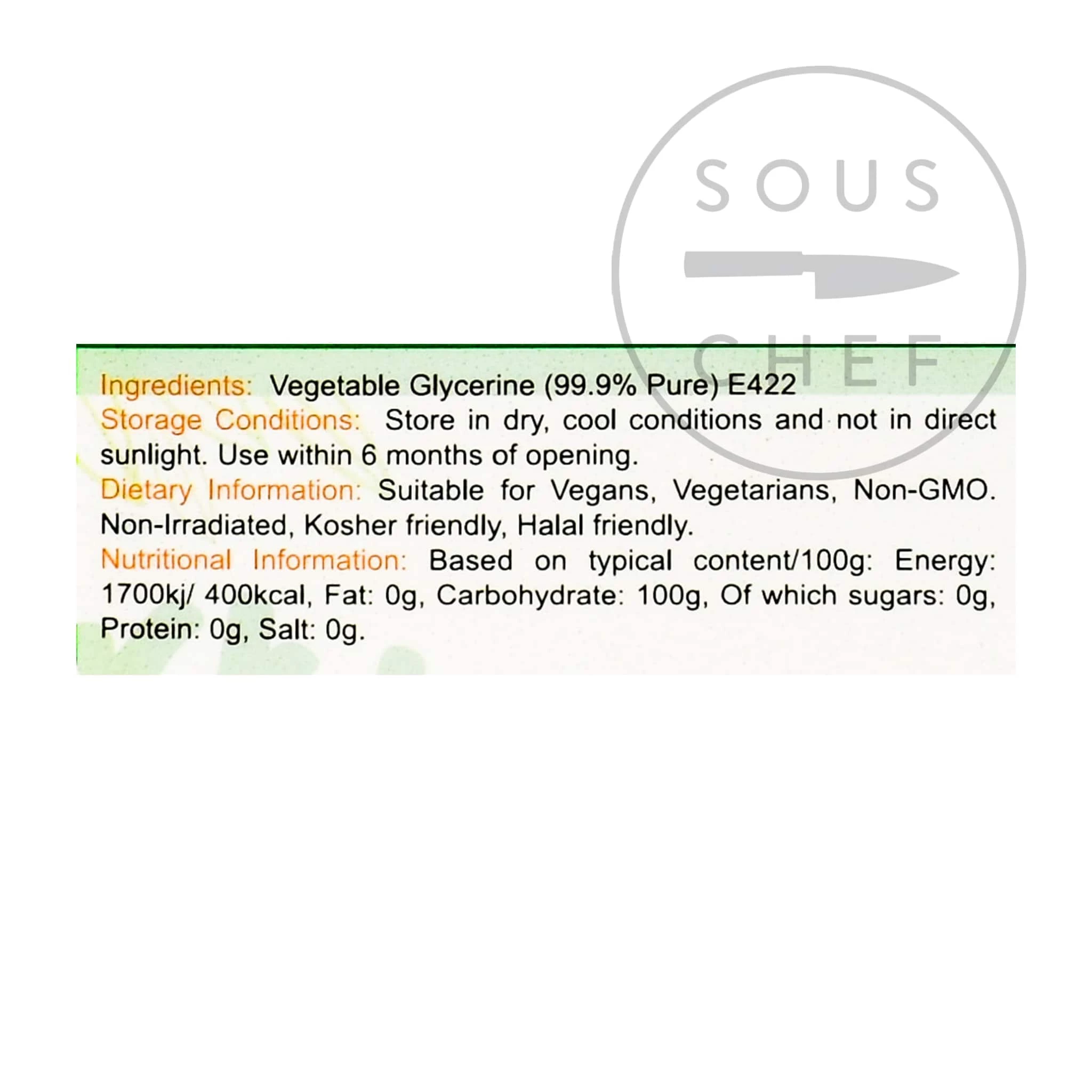 Special Ingredients Ingrédients Spéciaux Ingrédients Glycérine Végétale 1 Litre 4 Special Ingredients Ingrédients Spéciaux Ingrédients Glycérine Végétale 1 Litre – Image 2