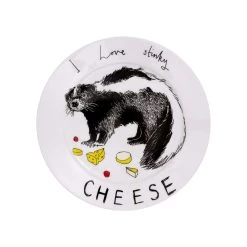Jimbob Art Tablerie J'aime Stinky Cheese Side Assiette 20cm
