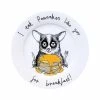 Jimbob Art Je Mange Des Crêpes Comme Vous Pour Le Petit Déjeuner! Assiette Latérale 20cm Vaisselle -Sous Chef Boutique JB0026 IeatPancakeslikeyouforBreakfast SidePlate20cm