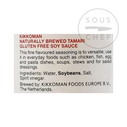 Ingredients Kikkoman Tamari Gluten Free 1l -Sous Chef Boutique JP0091 KikkomanTamariGlutenFree1l 2