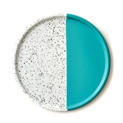 Kapka Couleur Pop Enamel Plateau Turquoise 32cm