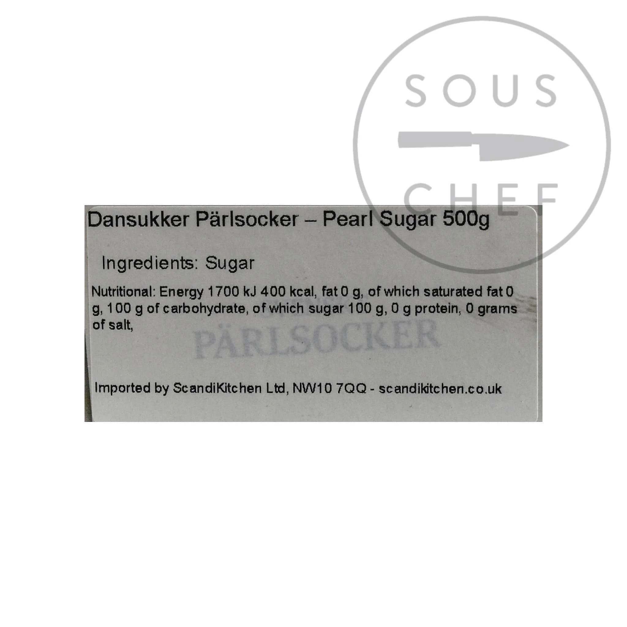 Dansukker Pearl Sugar 500g Ingredients 4 Dansukker Pearl Sugar 500g Ingredients – Image 2