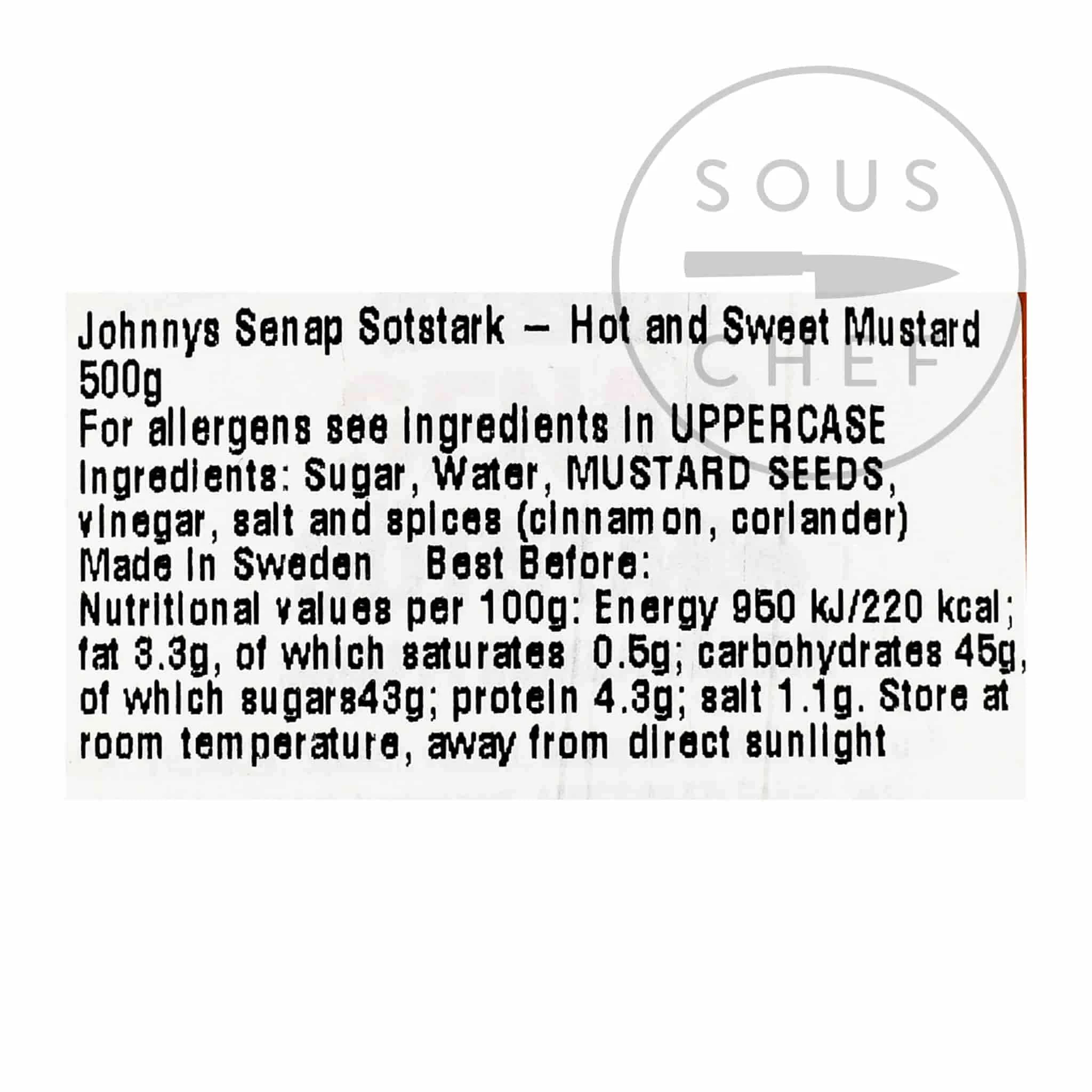 Johnny's Hot And Sweet Swedish Mustard 500g 4 Johnny's Hot And Sweet Swedish Mustard 500g â Image 2