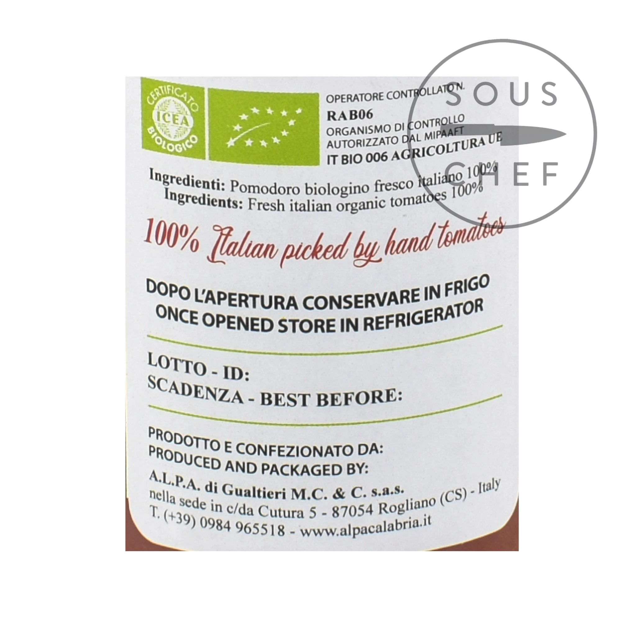 Alpa Tomates Teintées & Amp; Veg Tomate Biologique Passata 430g 5 Alpa Tomates Teintées & Amp; Veg Tomate Biologique Passata 430g – Image 3